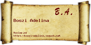 Boszi Adelina névjegykártya